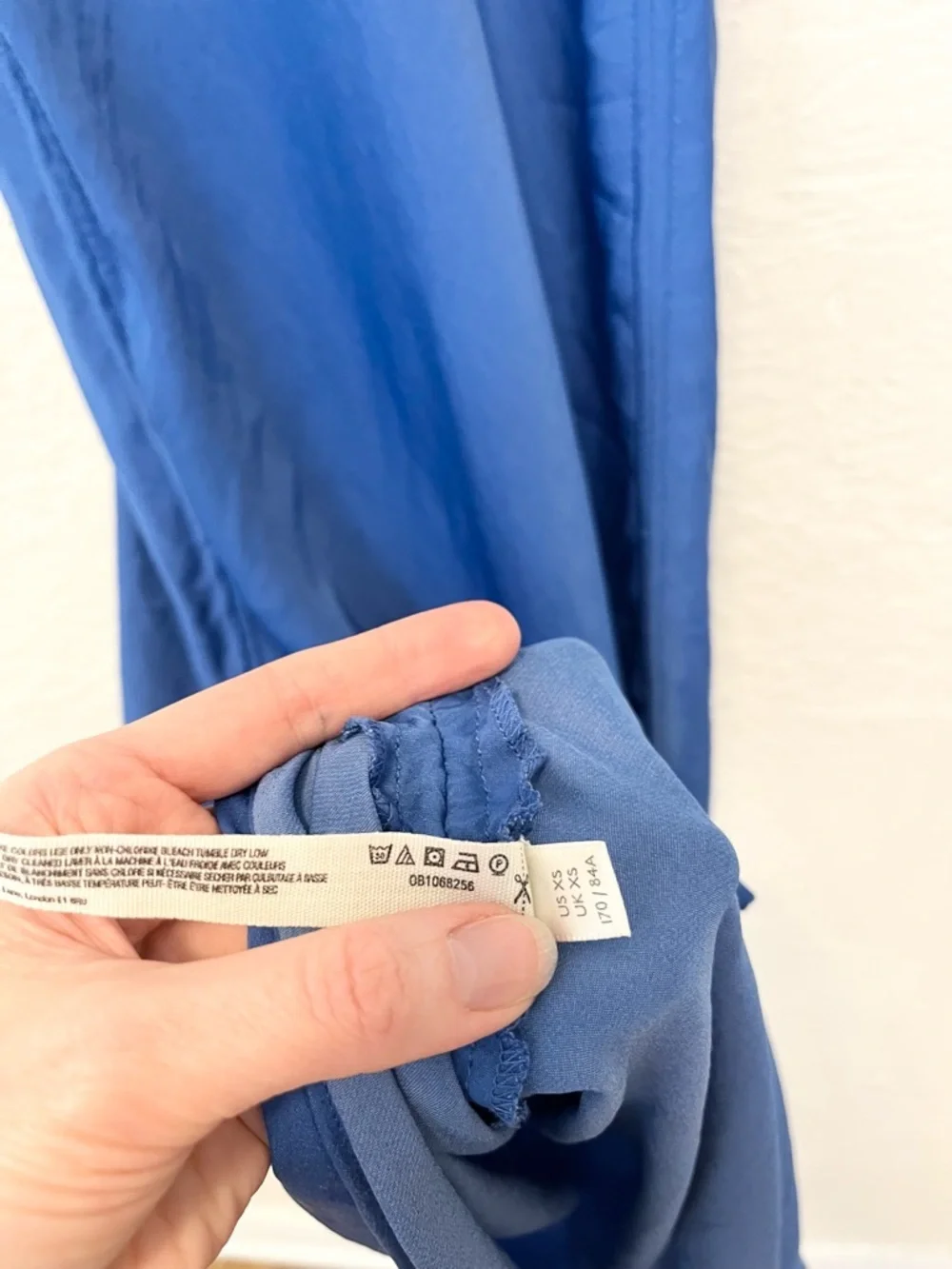 Intimately Free People Slip Dress Blue Satin Ruched Convertible Midi Mini XS